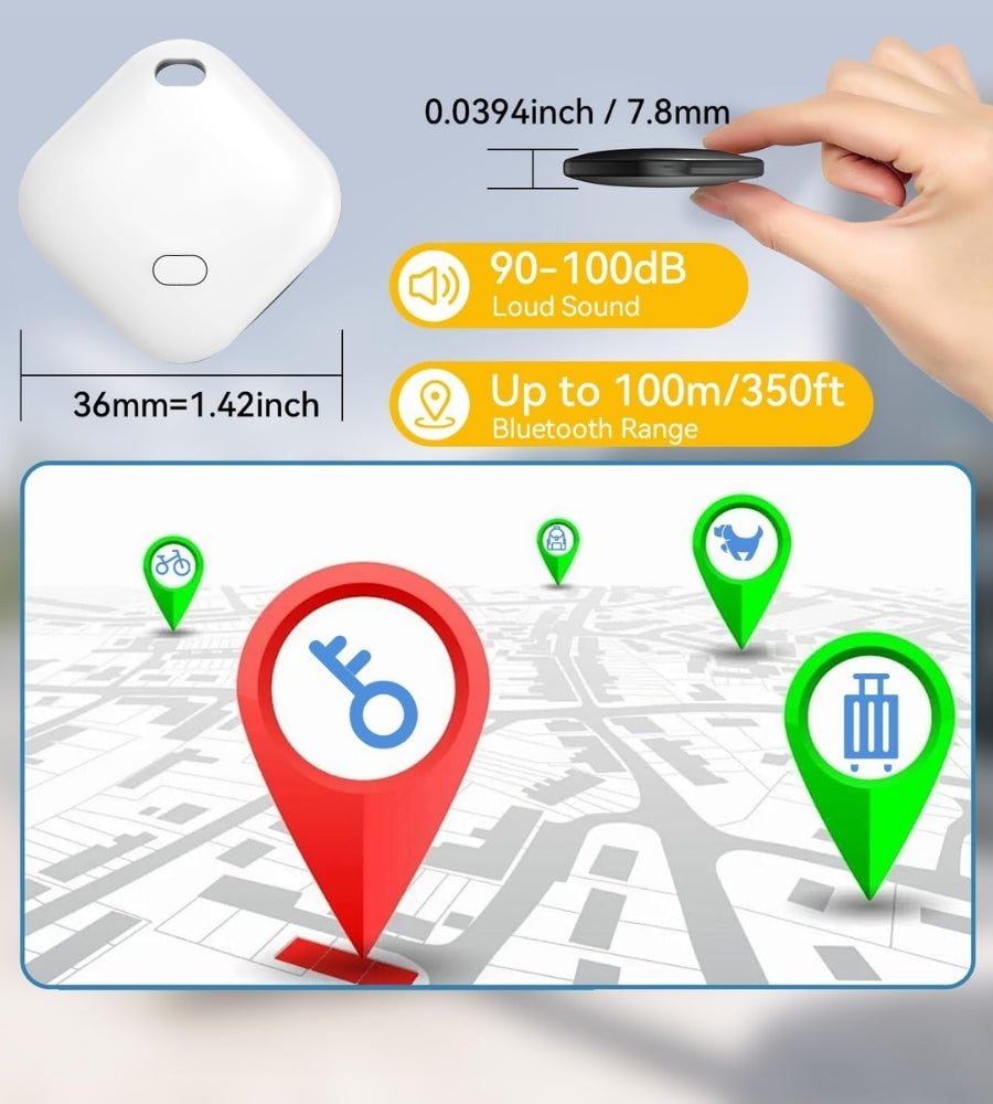 Tracker Tag 2 Localizzatori GPS per ANDROID Bluetooth Wireless Key Finder Pack 2