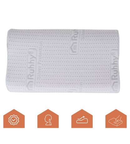 Cuscino Saponetta Memory Foam Rivestimento Anallergico Ortopedico 49 x 30 H9 cm