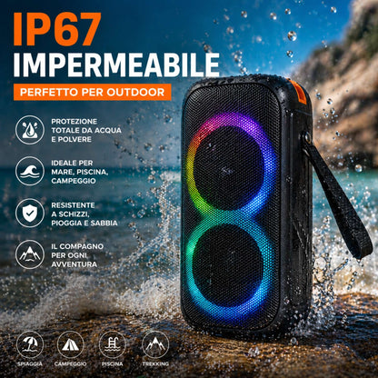 Speaker Cassa Bluetooth Altoparlante Waterproof WiFi USB Portatile Cubo