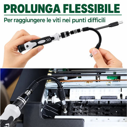 Kit Cacciaviti di Precisione 115 in 1 Magnetici per Smartphone PC e Tablet