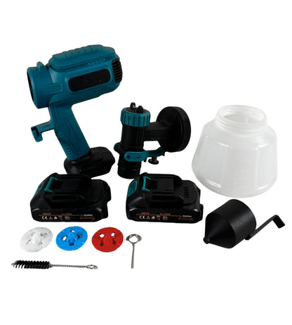 Pistola a Spruzzo Elettrica per Vernice Doppia Batteria 48V Serbatoio 1200ML