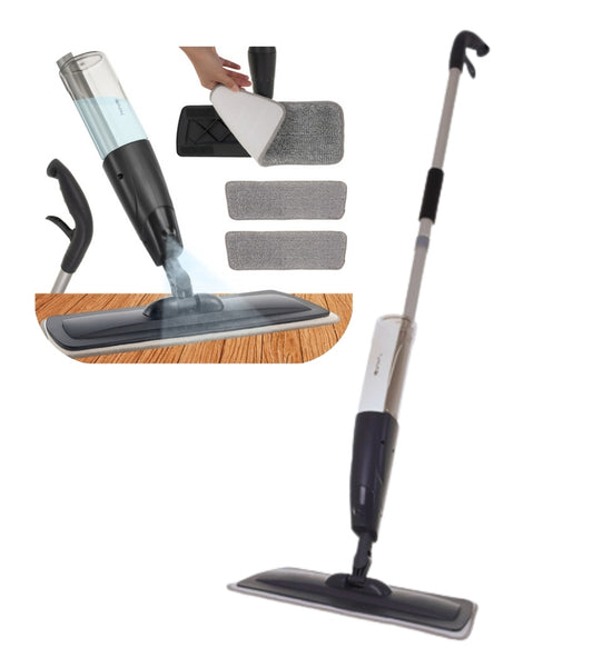 Scopa Spray Lavapavimenti con Panno Microfibra Igienizzante 2 IN 1 Lava Asciuga Fair