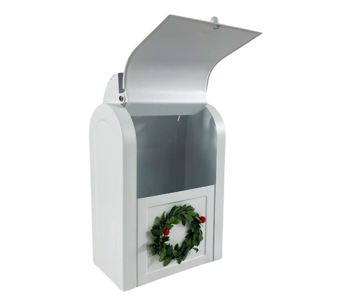 Cassetta Lettere di Babbo Natale in Metallo 25 x 15 cm Buca Postale Natalizia