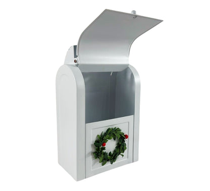 Cassetta Lettere di Babbo Natale in Metallo 25 x 15 cm Buca Postale Natalizia