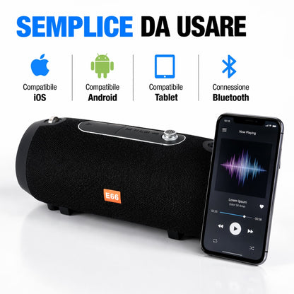 Speaker Bluetooth 20W Impermeabile IPX7 Portatile Wireless Cassa Audio E66