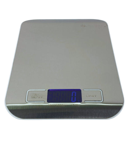 Bilancia da Cucina Digirtale Acciaio Inox Display LCD 0,1- 5Kg Tara Peso Preciso