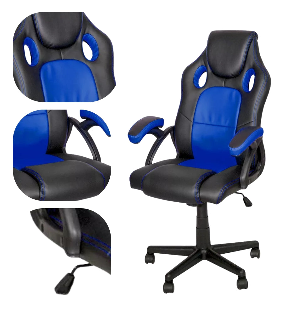 Sedia Gaming Poltrona Scrivania Ufficio Casa Imbottita Altezza Regolabile