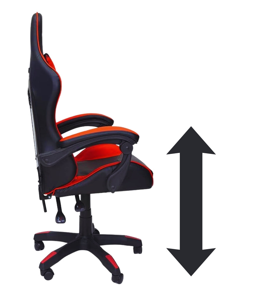 Sedia Gaming Poltrona Scrivania Ufficio Casa Reclinabile Cuscino Lombare Red