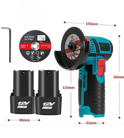 Mini Flex Smerigliatrice Portatile Senza Fili con 2 Batterie 12V 76 mm 19500 rpm