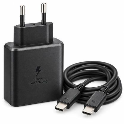 Caricatore Rapido USB C PD 45W con Cavo USB C USB C 5A Alimentatore Nero