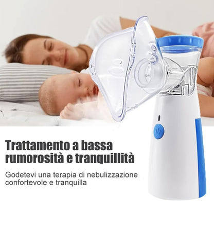 Aerosol Mini Inalatore Nebulizzatore Ultrasuoni Silenzioso USB Batterie AA