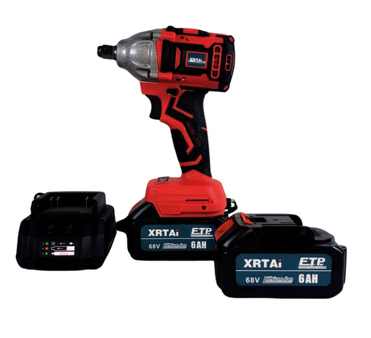 Avvitatore ad Impulsi 2 Batteria 68V 6AH Trapano Pistola Pneumatico + Accessori