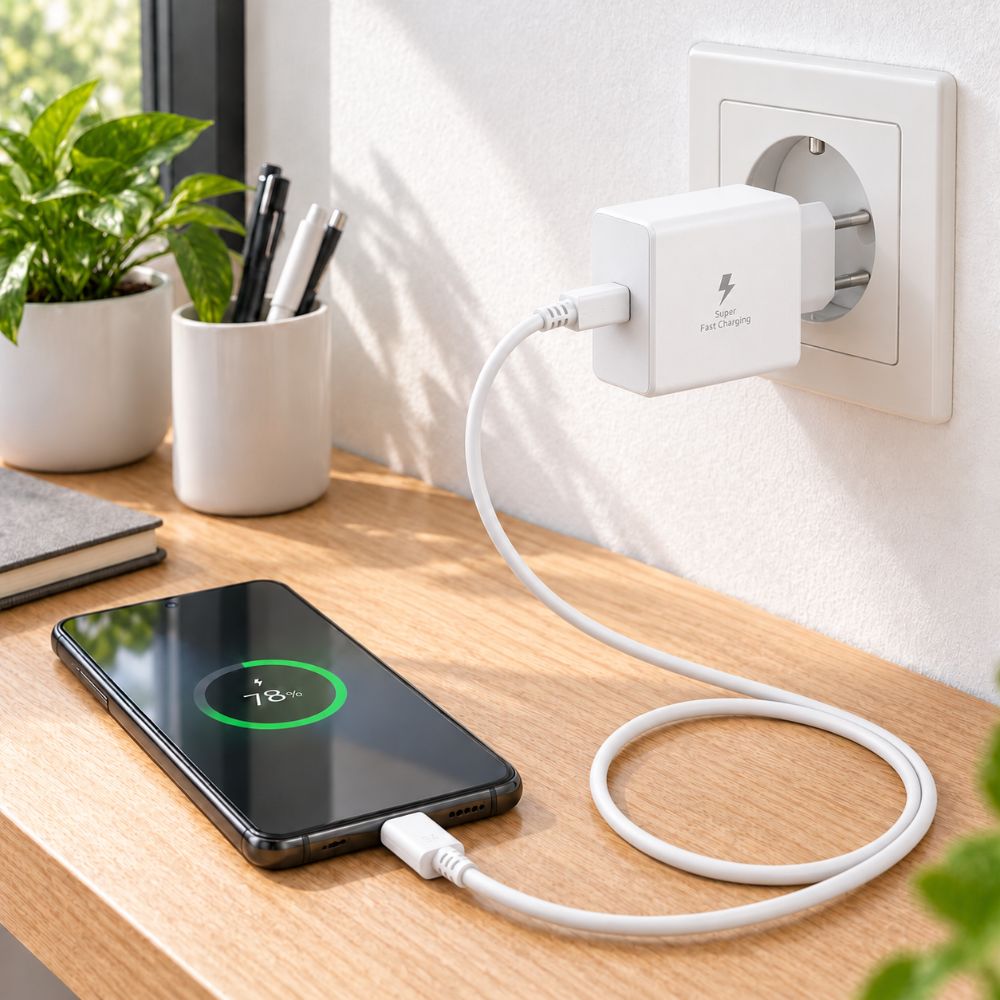 Caricatore Rapido USB C PD 45W con Cavo USB C USB C 5A Alimentatore Bianco