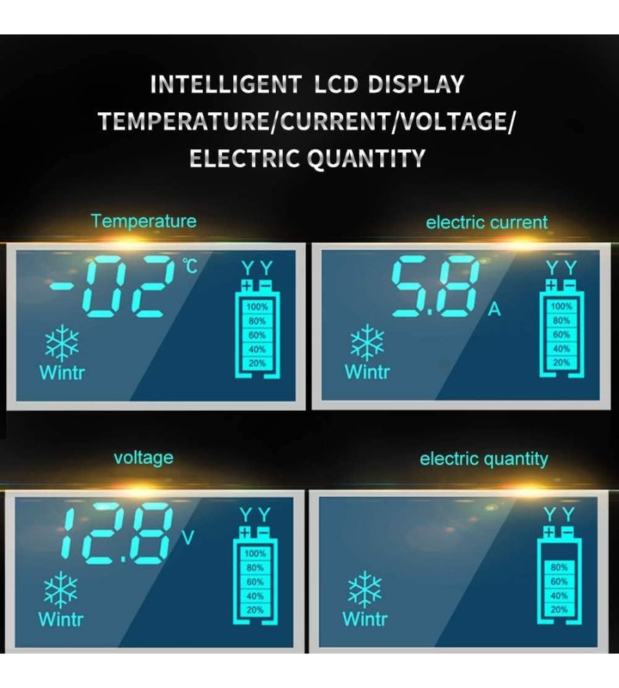 Caricabatteria 12V Carica Automatica Mantenitore per Auto, Moto, Scooter, LCD