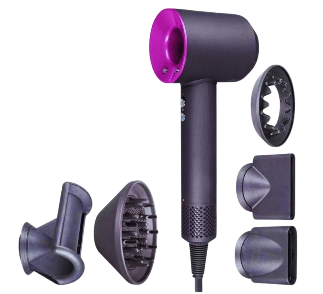 Asciugacapelli Professionale Super sonic PRO X Con 5 Accessori 1800w 5 in 1