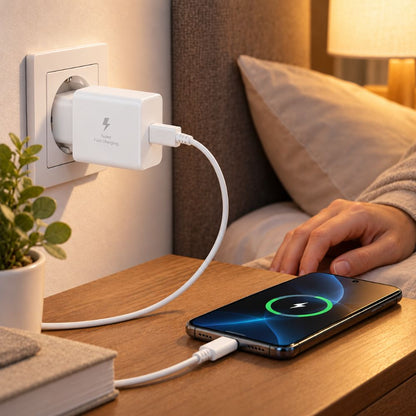 Caricatore Rapido USB C PD 45W con Cavo USB C USB C 5A Alimentatore Bianco