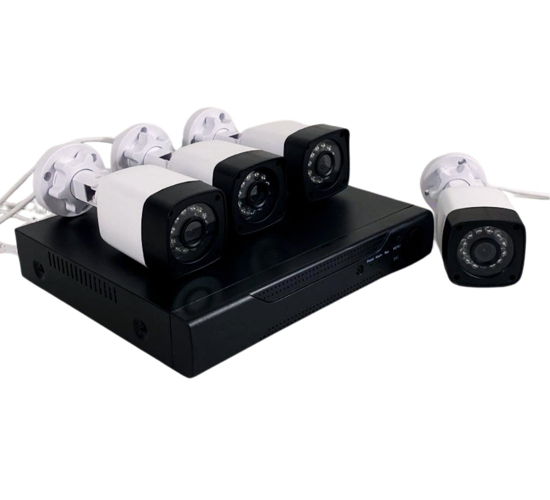 Kit Videosorveglianza AHD IP Cloud DVR + 4 Telecamere FULL CCTV HD Infrarossi 5G