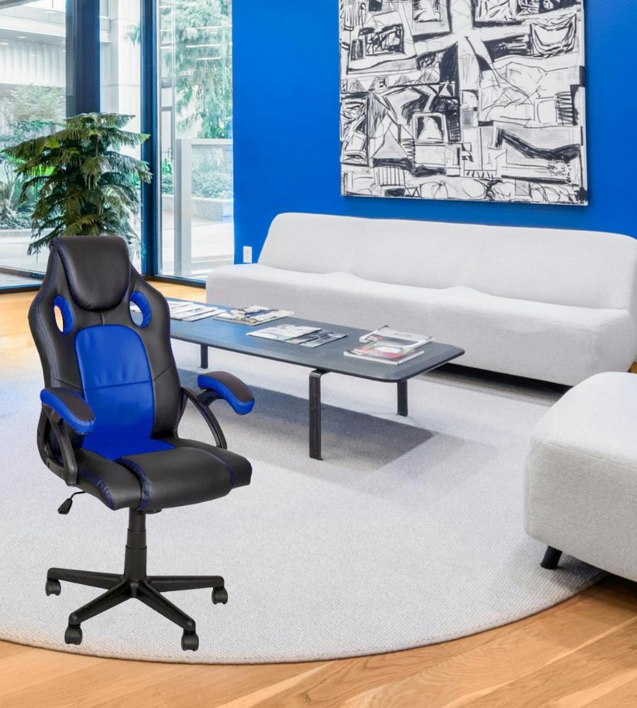Sedia Gaming Poltrona Scrivania Ufficio Casa Imbottita Altezza Regolabile