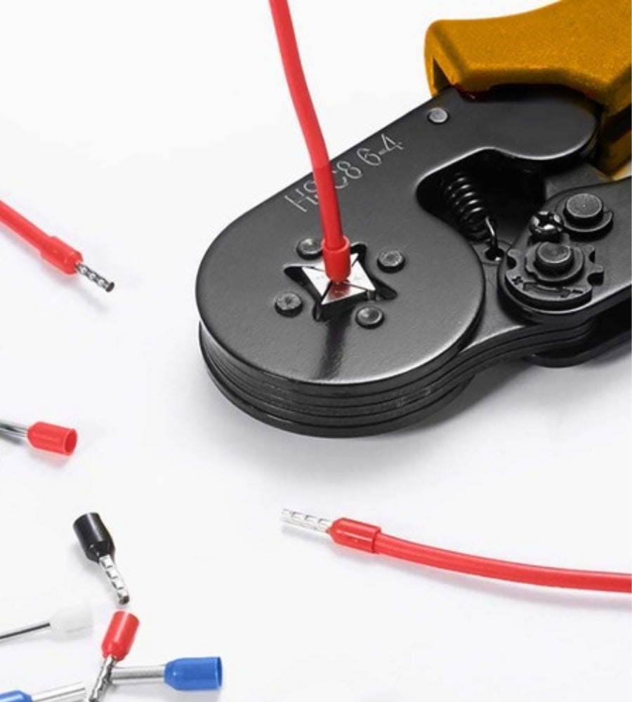 Pinza Crimpatrice Capicorda Professionale Kit Elettricista Cavi 0,25/10mm 500 PZ