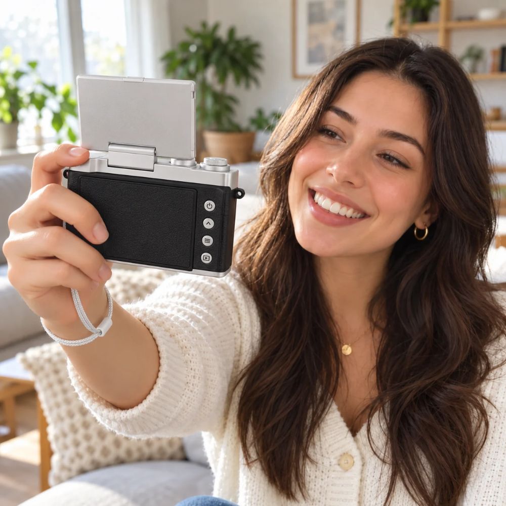 Fotocamera Digitale Foto 48MP Video 2K Zoom 16x Display Ribaltabile USB-C