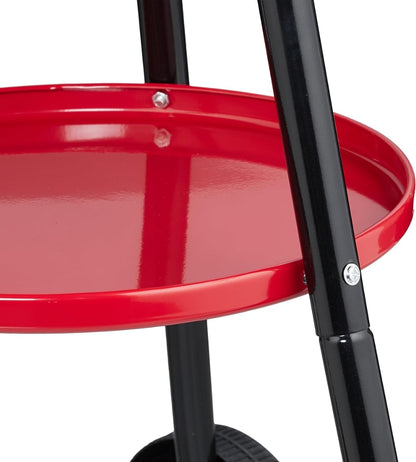 Barbecue a Carbone Tondo Doppia Griglia Paravento e Ripiano 52x 59 x 82H Cm