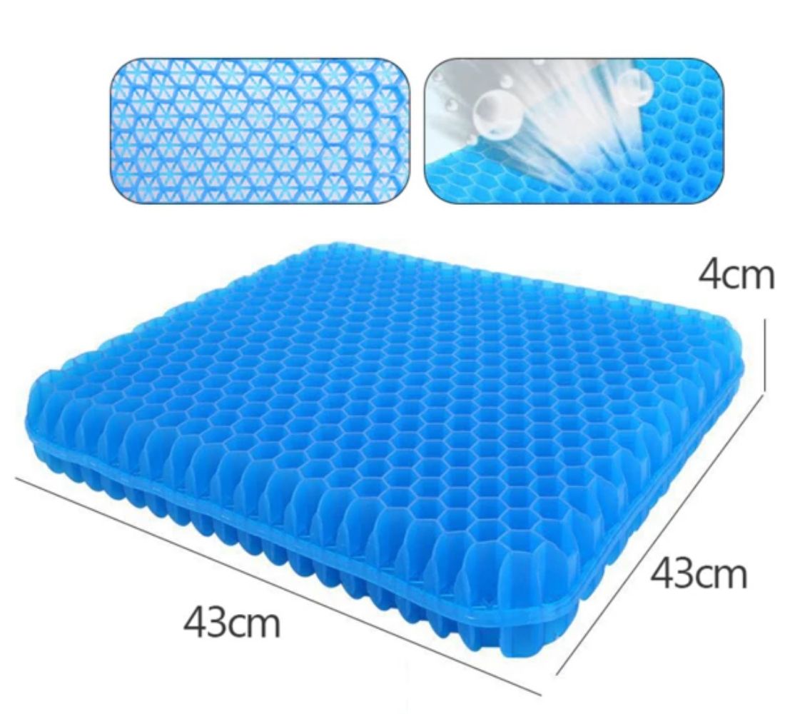 Cuscino Sedia Anti Decubito in Gel Spesso Rivestimento Antiscivolo Traspirante