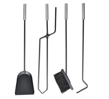 Kit Camino 5 Pz Utensili Camino Attrezzi in Ferro Battuto Accessori Stufa Legna