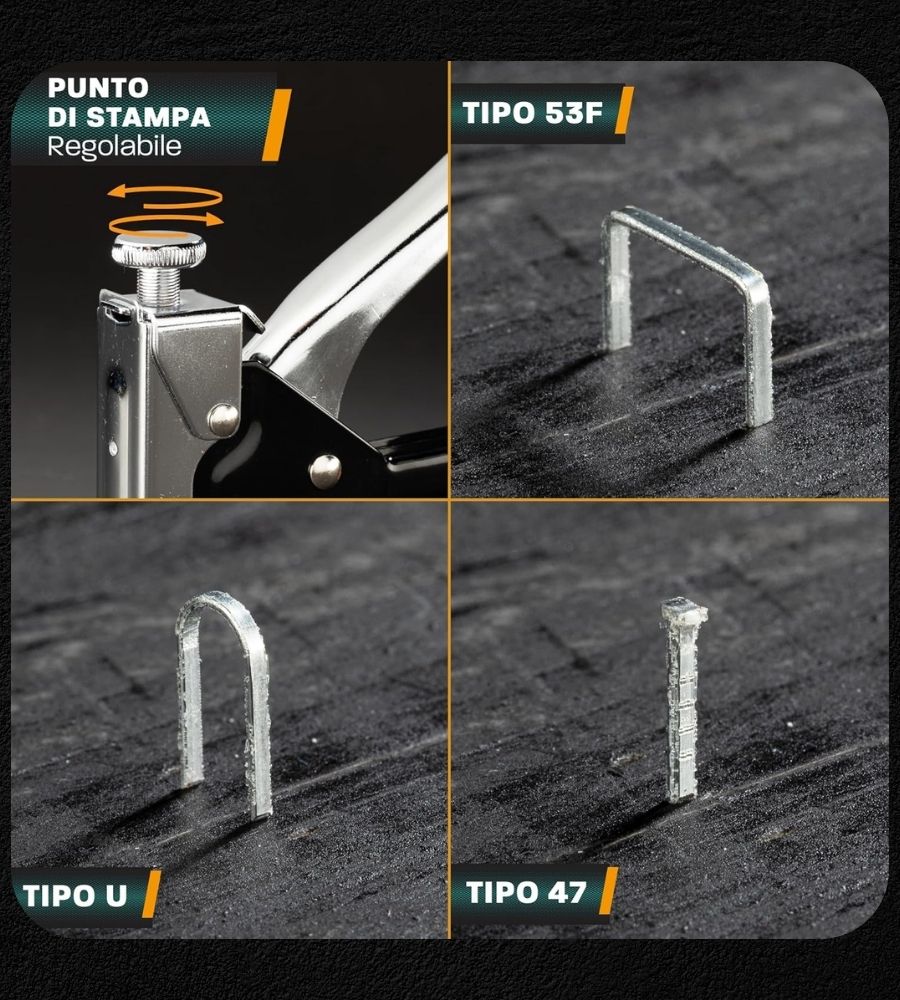 Pinzatrice Cucitrice Sparachiodi Industriale Manuale Tappezzeria Legno Gomma