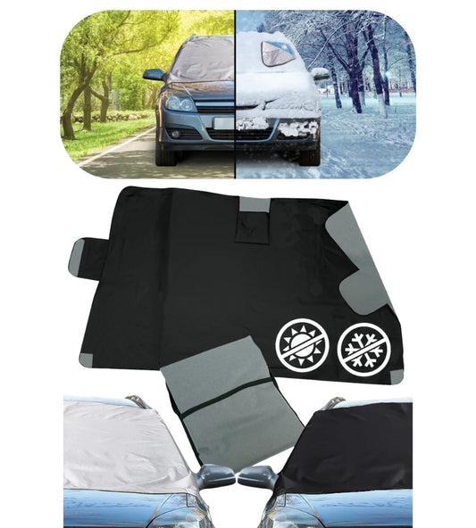 Telo Copri Parabrezza Auto Magnetico Antigelo Parasole Double Face 160x120 cm