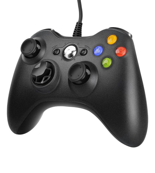 Controller Joypad X Box 360 Cablato USB Wired Compatibile Xbox 360 Gamepad Nero