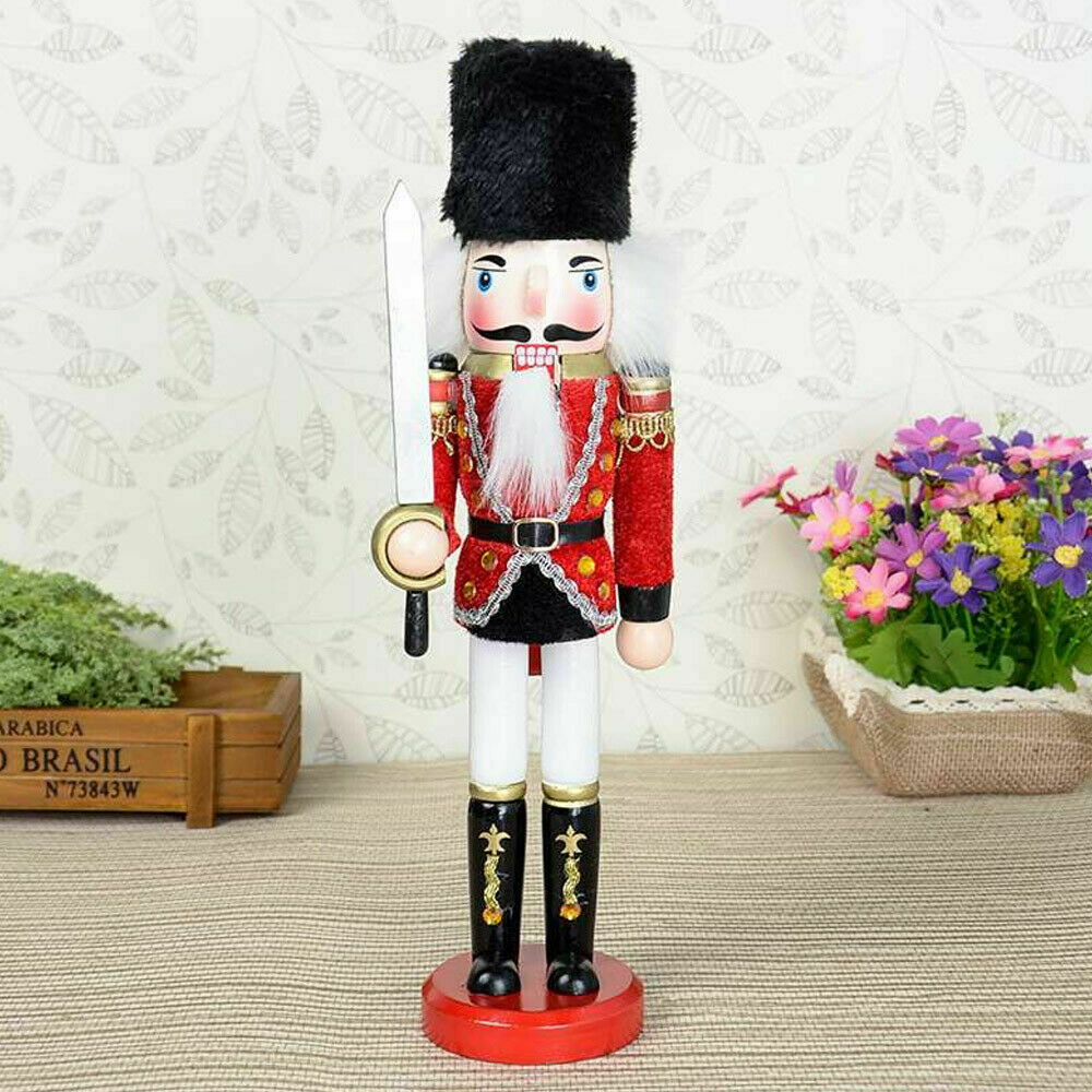 Schiaccianoci Soldato di Natale in Legno 30 cm Decorazioni Natalizie Casa SB5858