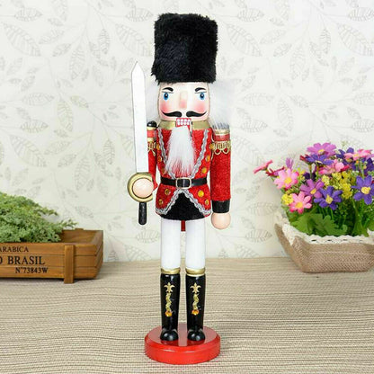 Schiaccianoci Soldato di Natale in Legno 30 cm Decorazioni Natalizie Casa SB5858