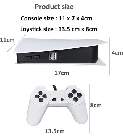 Console Game Station 5 con 200 Giochi Videogioco Retro' 2 Controller Cablati