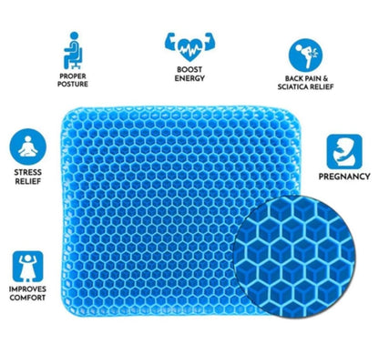 Cuscino Sedia Anti Decubito in Gel Spesso Rivestimento Antiscivolo Traspirante