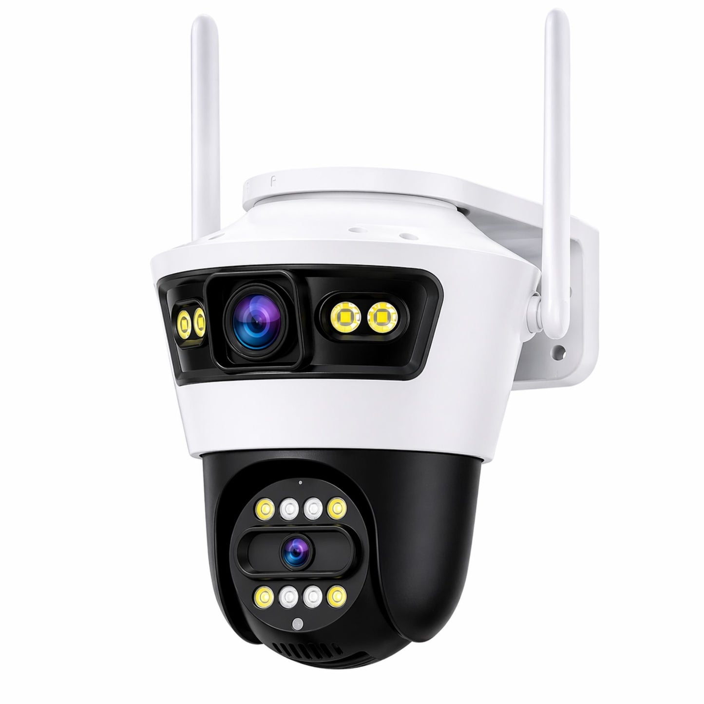 Telecamera wifi doppio obiettivo esterna senza fili hd notturna allarme sicurezza casa