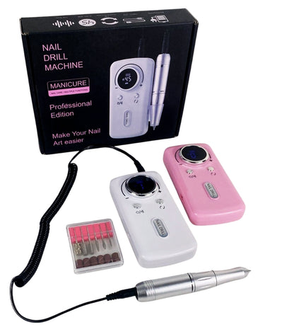 Fresa per Unghie Batteria USB Professionale 45000 RPM Lima Elettrica per Unghie