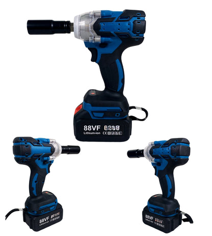 Avvitatore ad Impulsi 2 Batteria 68V 6AH Trapano Pistola Pneumatico + Accessori