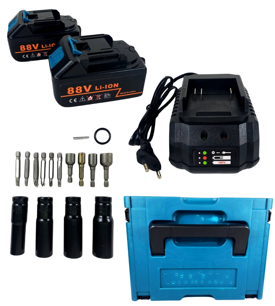 Kit Trapano Avvitatore ad Impulsi + Avvitatore a Percussione Doppia Batteria