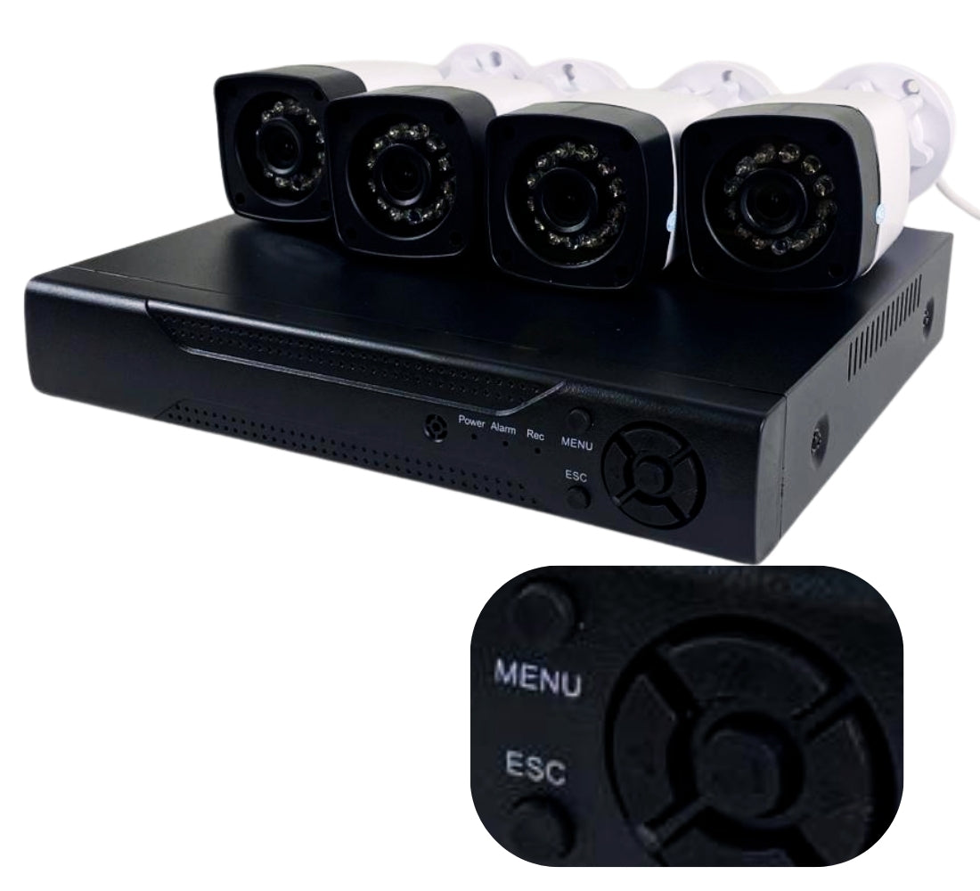 Kit Videosorveglianza AHD IP Cloud DVR + 4 Telecamere FULL CCTV HD Infrarossi 5G