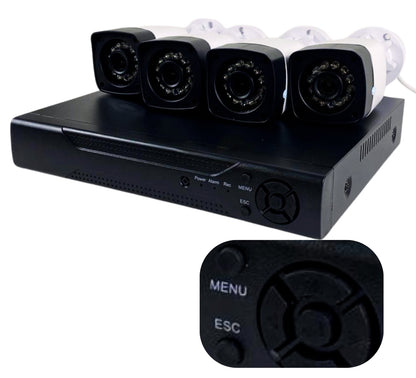 Kit Videosorveglianza AHD IP Cloud DVR + 4 Telecamere FULL CCTV HD Infrarossi 5G