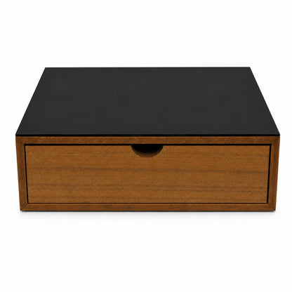 Cassetto Porta Cialde Capsule in Legno Organizer Cucina 30x30x10 cm 3 Scomparti