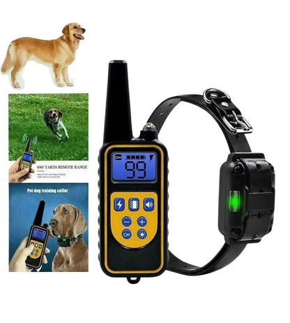 Collare Addestramento Cani 800M Telecomando Impermeabile Scossa Elettrico LCD