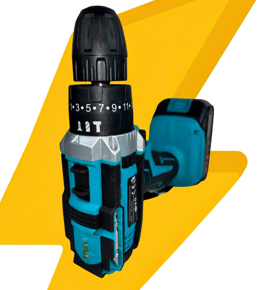 Trapano Avvitatore 25 Livelli 3 Marce Doppia Batteria 48VF Valigetta Accessori