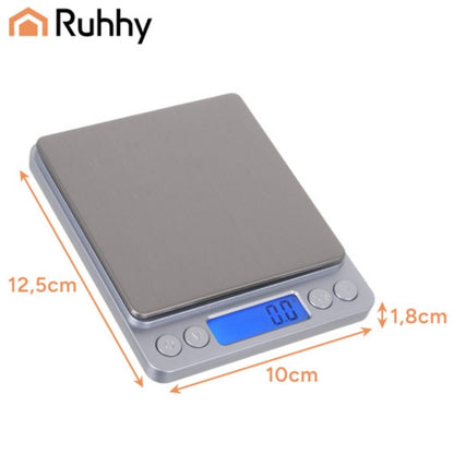 Mini Bilancia di Precisione Digitale Bilancino 0,1 -  2 Kg con Lcd Funzione Tara