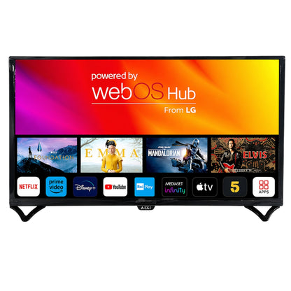 Tv Smart 32" AIXI Televisore LED HD Ready WiFi BT Dvbt-2 WebOS Hub HDMI USB