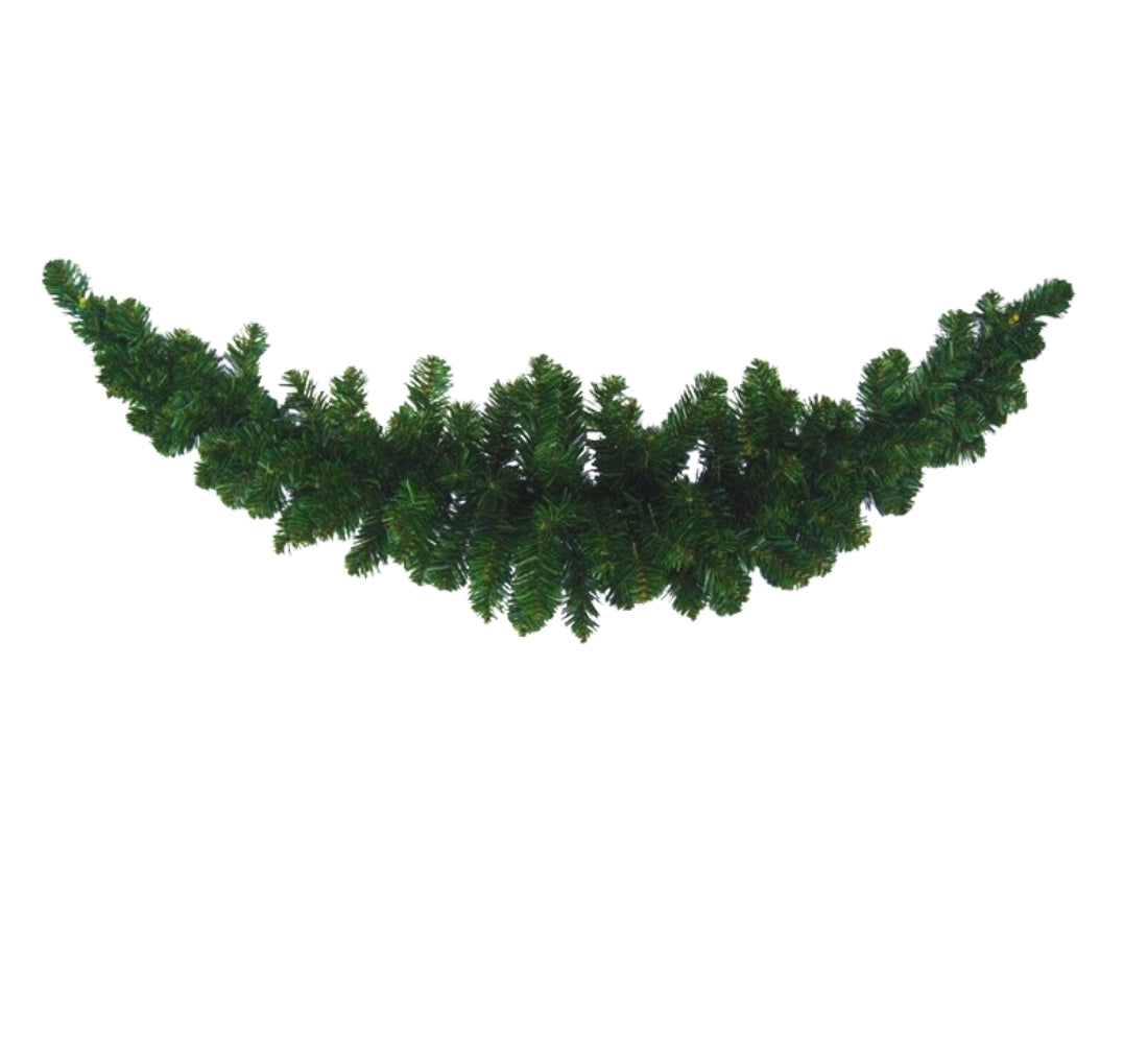 Ghirlanda Natalizia Cornicione 120cm 112 Punte Festone Decorazioni Natale JD240