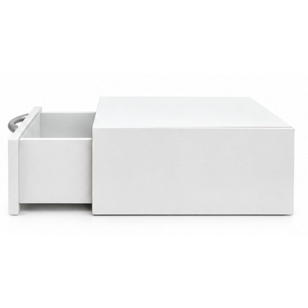 Cassetto Porta Cialde Capsule in Legno Organizer 30x30x10 cm Bianco Coffee