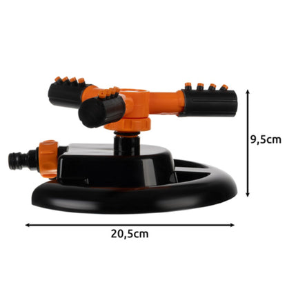 Irrigatore Giardino 360° 3 Bracci Rotanti Sprinkler Automatico Attacco Universal