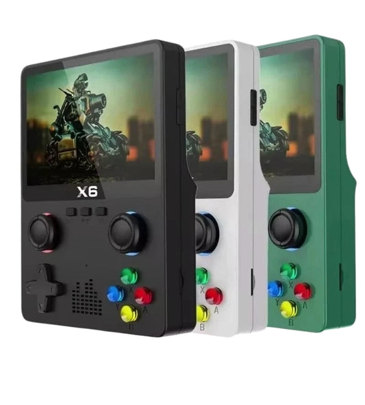 Console Portatile X6 Retro Game con 1000 Giochi Memoria Espandibile Display 3,5"