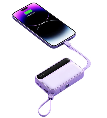 Power Bank 20000 mAh Caricabatterie Portatile Alta Velocità 4 Cavi USB Fast